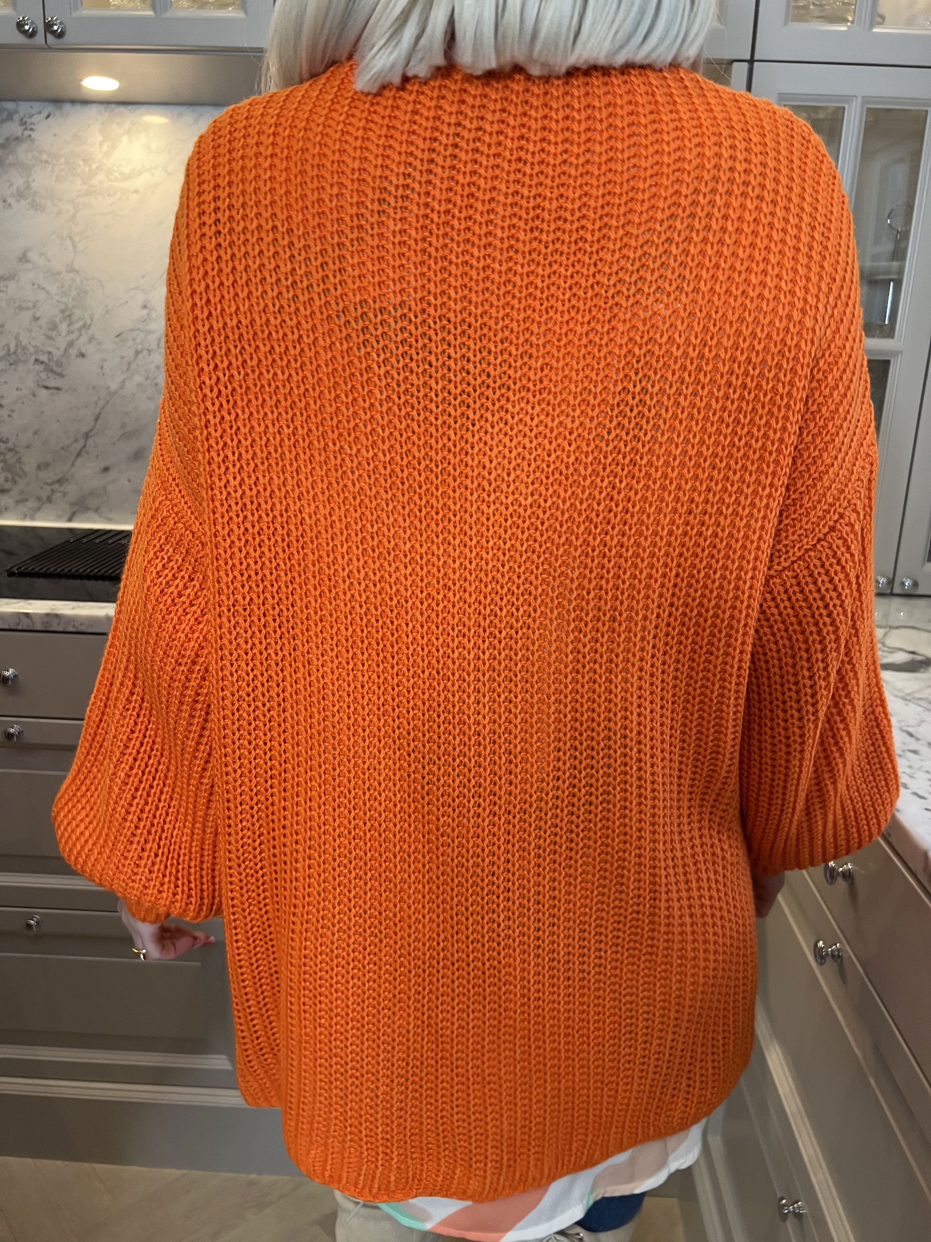 Sally Short - Sød strik cardigan med ballonærmer